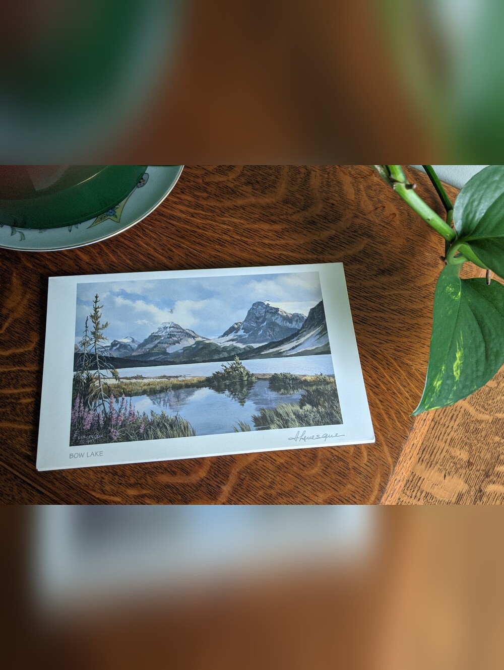 "Bow Lake" Alberta Rocky MountainsBy Isabel Levesque Frameable Art Card